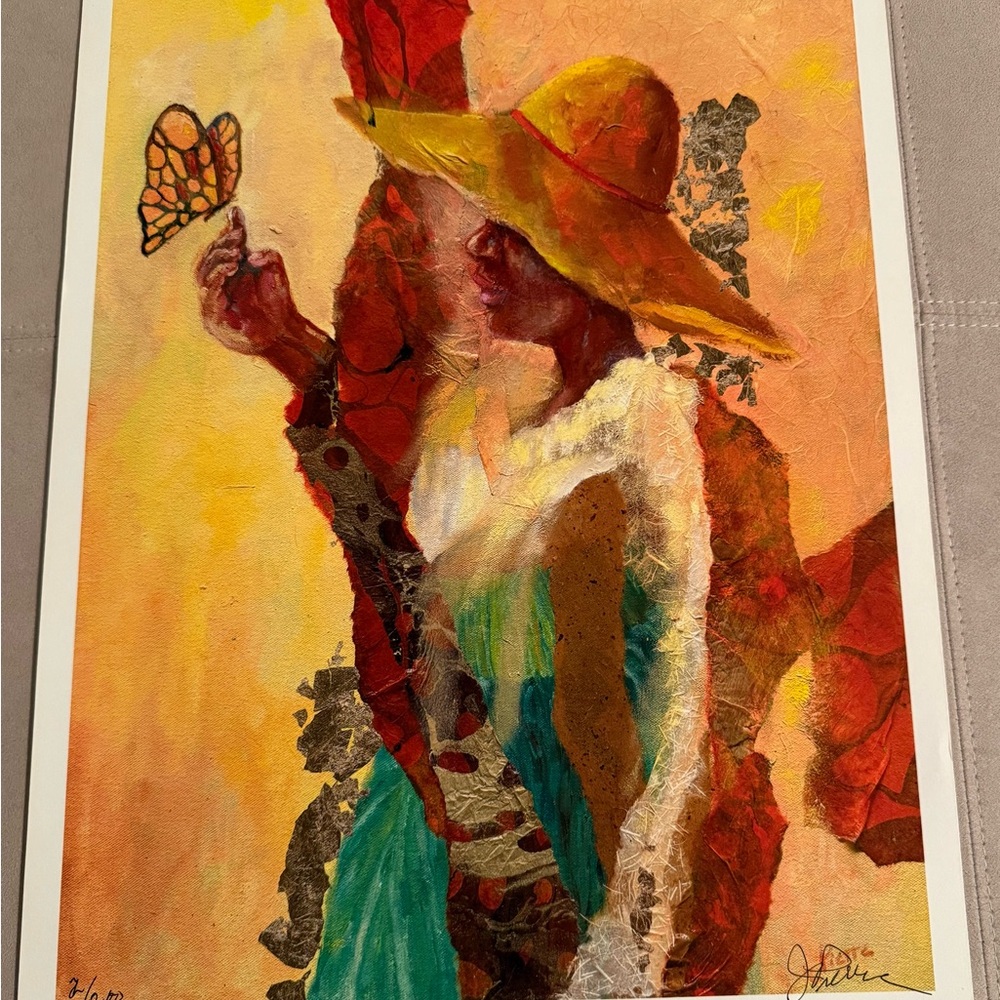 “Golden Butterfly” Vibrant Print